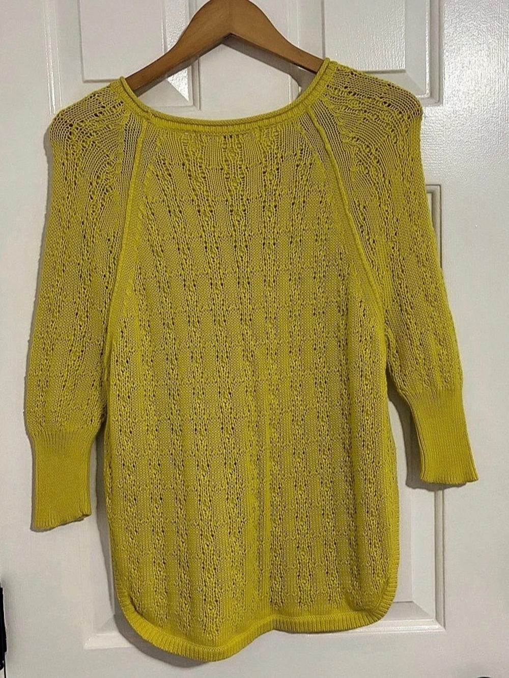 Sparrow by Anthropologie Yellow Knit Sweater Size Medium Like New